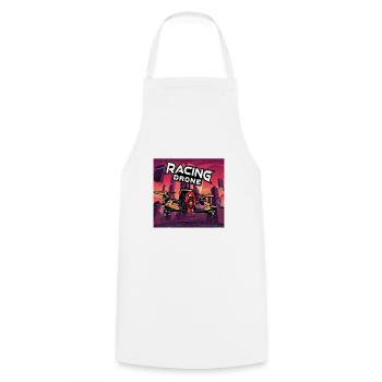 Drone Racing Drone Renn Drohne FPV - Cooking Apron - white - Front - AI Model Male 185 dark (185cm)