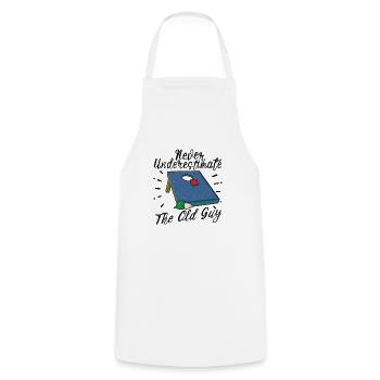 Cornhole Throwing Cornhole Player Cornhole Lover Cornhole lover - Tablier de cuisine - blanc - Devant - AI Model Male 185 dark (185cm)