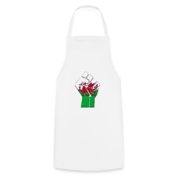 Pays de Galles Royaume-Uni Drapeau Welsh UK Country Pride - Tablier de cuisine - blanc - Devant - AI Model Male 185 dark (185cm)