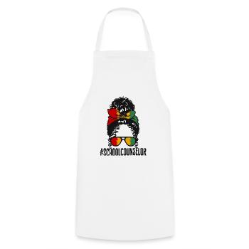 Chemise Black Lives Matter, conseillère scolaire Curly - Tablier de cuisine - blanc - Devant - AI Model Male 185 dark (185cm)