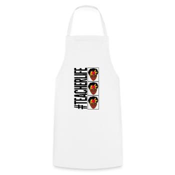 Black Lives Matter Shirt, Teacher Life Afro Curly - Tablier de cuisine - blanc - Devant - AI Model Male 185 dark (185cm)