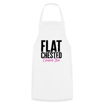 Chemise de sensibilisation au cancer du sein, poitrine plate - Tablier de cuisine - blanc - Devant - AI Model Male 185 dark (185cm)