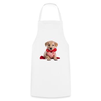 Puppy Love Bandana Valentine's Day Adorable - Cooking Apron - white - Front - AI Model Male 185 dark (185cm)