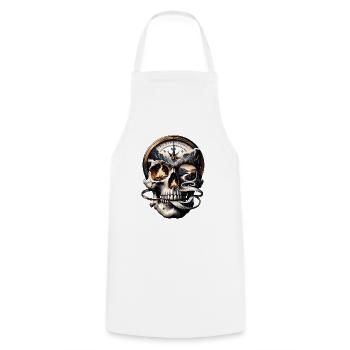 Wilderness Spirit Totenkopf Hemd Gatlinburg Mountain - Kochschürze - Weiß - Vorne - AI Model Male 185 dark (185cm)