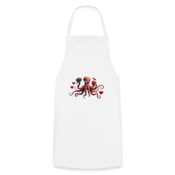 Oktopus Tentakel Geschenke Valentinstag Meer der Liebe - Kochschürze - Weiß - Vorne - AI Model Male 185 dark (185cm)