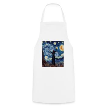 Chemise Nuit Étoilée de la Journée de la Femme Autonomisation - Tablier de cuisine - blanc - Devant - AI Model Male 185 dark (185cm)