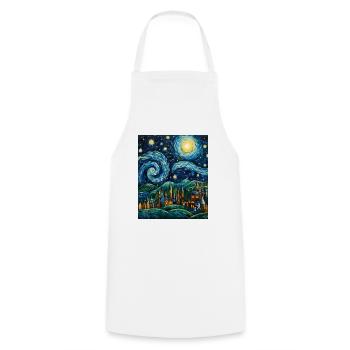 Weihnachts-Sternennacht-Shirt Bethlehem Star Art - Kochschürze - Weiß - Vorne - AI Model Male 185 dark (185cm)