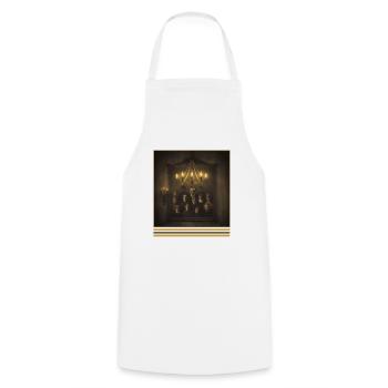 Spooky Vintage Family Portrait Gothic Tee - Cooking Apron - white - Front - AI Model Male 185 dark (185cm)