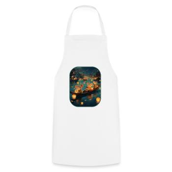 Lanterne Festival souris Miniature Wonder T Shirt 1 - Tablier de cuisine - blanc - Devant - AI Model Male 185 dark (185cm)