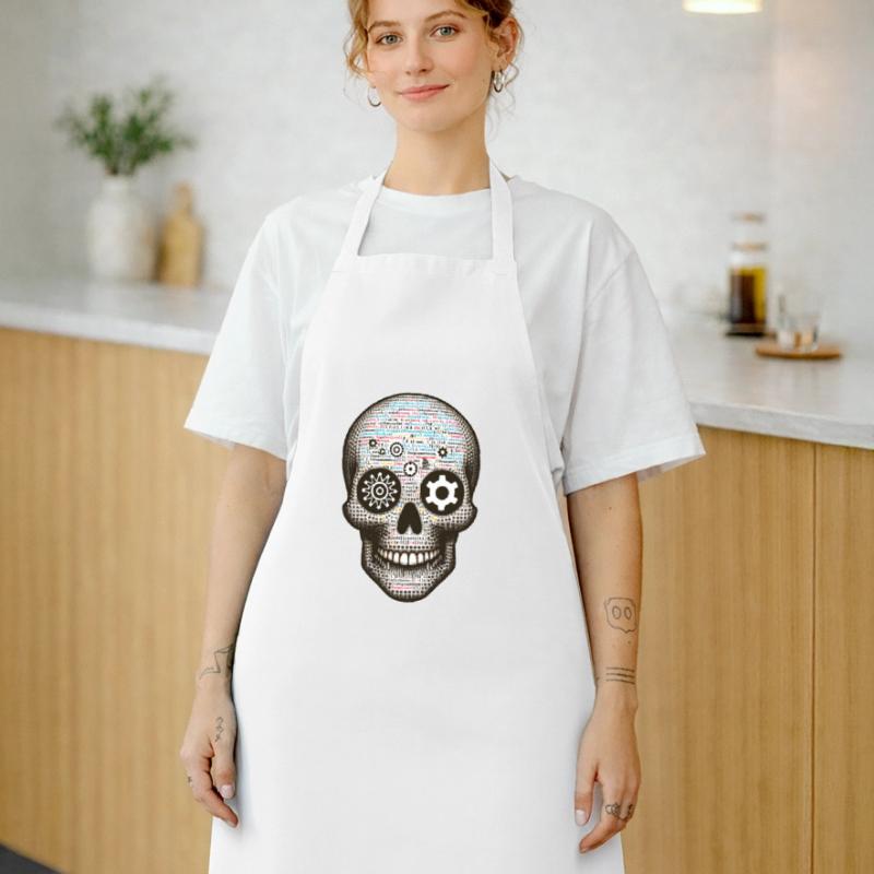 Matrice numérique du programmeur Code Master Skull Tee Tablier de cuisine