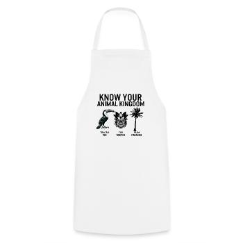 Tropical Shirt, Know Your Animal Kingdom Toucan - Cooking Apron - white - Front - AI Model Male 185 dark (185cm)