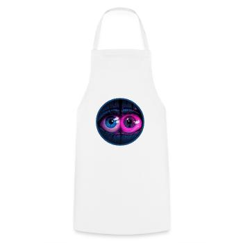 Chargement Anime Eyes Vaporwave Digital Aesthetic - Tablier de cuisine - blanc - Devant - AI Model Male 185 dark (185cm)
