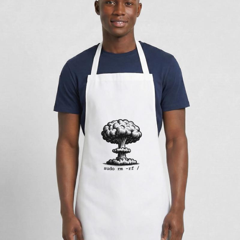 Linux Funny Linux Command Sudo RM RF for Men Cooking Apron