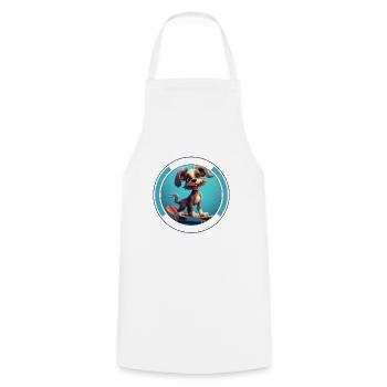 Planche à roulettes Brosse pour chien Toilettage amusant Soins pour animaux de compagnie T - Tablier de cuisine - blanc - Devant - AI Model Male 185 dark (185cm)