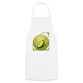 Cornichon tranché comme pagaie de pickleball Humour créatif - Tablier de cuisine - blanc - Devant - AI Model Male 185 dark (185cm)