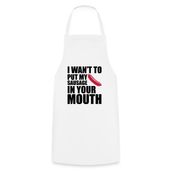 Sausage - Cooking Apron - white - Front - AI Model Male 185 dark (185cm)
