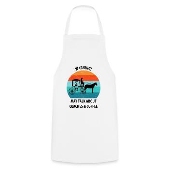 Coachman Carriage Horse-drawn carriage Coffee - Cooking Apron - white - Front - AI Model Male 185 dark (185cm)