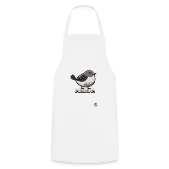 Le foutu oiseau : Le voltigeur effronté - Tablier de cuisine - blanc - Devant - AI Model Male 185 dark (185cm)