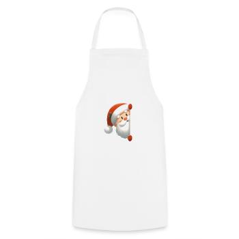 Weihnachtsmann Geschenkidee - Kochschürze - Weiß - Vorne - AI Model Male 185 dark (185cm)