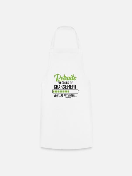 Retraite en cours de chargement veuillez patienter - Tablier de cuisine - blanc