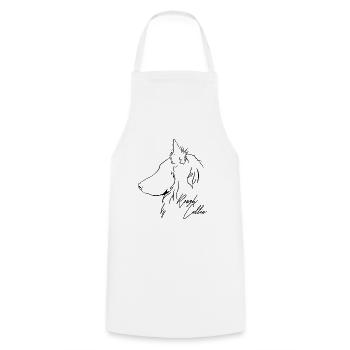 Rough Collie Profil Hunde Hund Wilsigns - Kochschürze - Weiß - Vorne - AI Model Male 185 dark (185cm)
