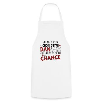 Danoise Danemark Femme Chance Cadeau Pays Humour - Tablier de cuisine - blanc - Devant - AI Model Male 185 dark (185cm)
