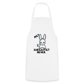 Sarcasmes Lapin Lapin Ironie Sarkastique Cadeau - Tablier de cuisine - blanc - Devant - AI Model Male 185 dark (185cm)