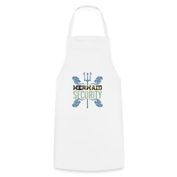 Mermaid Protector Security - Cooking Apron - white - Front - AI Model Male 185 dark (185cm)