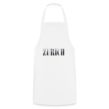 ZURICH, Suisse, Europe, montagne, patrie, ville natale - Tablier de cuisine - blanc - Devant - AI Model Male 185 dark (185cm)