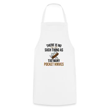 Taschenmesser Sammlergeschenke | Messersammler - Kochschürze - Weiß - Vorne - AI Model Male 185 dark (185cm)