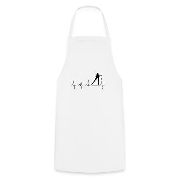 Mon cœur bat pour le patinage en ligne - Tablier de cuisine - blanc - Devant - AI Model Male 185 dark (185cm)