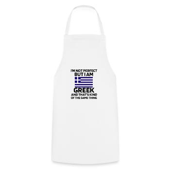 Gifts For Greeks Hellas Greece Greek - Cooking Apron - white - Front - AI Model Male 185 dark (185cm)