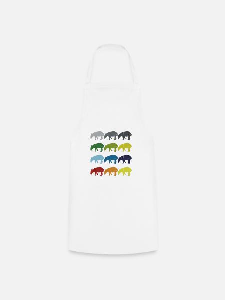 Neon Pop Art Retro Tapir Tier Geschenkidee - Kochschürze - Weiß