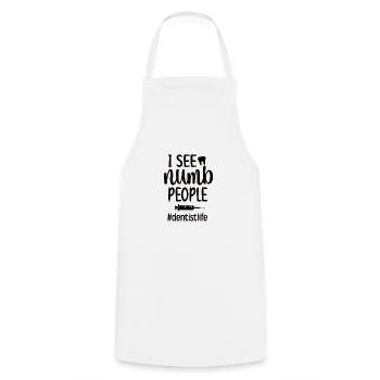 Dentist Gift Idea Dentist Dentist - Cooking Apron - white - Front - AI Model Male 185 dark (185cm)