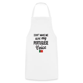 Portuguese Portugal Flag Portuguese roots - Cooking Apron - white - Front - AI Model Male 185 dark (185cm)