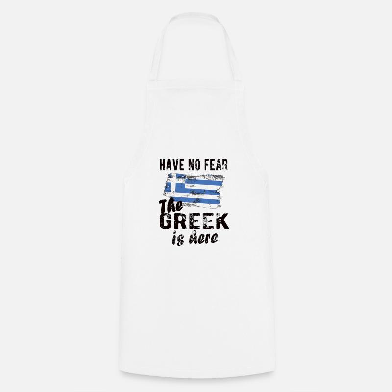 Greek Greece Origin Greek flag - Cooking Apron - white