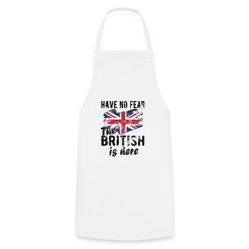 British Great Britain Origin British flag - Cooking Apron - white - Front - AI Model Male 185 dark (185cm)
