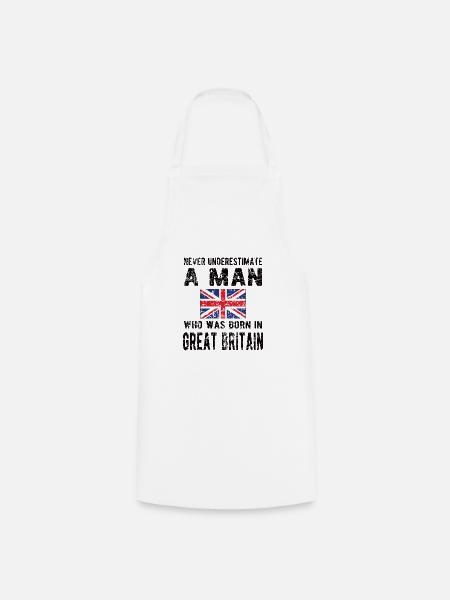 British Great Britain Origin British flag - Cooking Apron - white