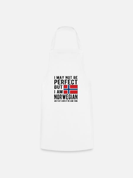 Norwegian Norway Flag Norwegian origin - Cooking Apron - white