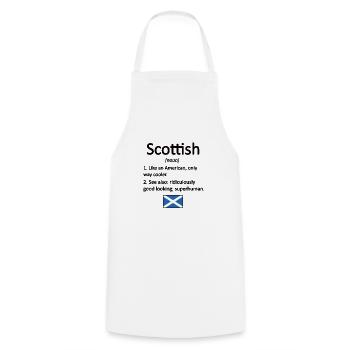 Proud Scotsman Scotland Scottish roots - Cooking Apron - white - Front - AI Model Male 185 dark (185cm)