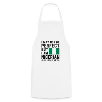 Fier Nigérian nigérian d’origine nigériane - Tablier de cuisine - blanc - Devant - AI Model Male 185 dark (185cm)
