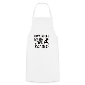 Meilleur cadeau de maman de karaté Fière maman de karaté - Tablier de cuisine - blanc - Devant - AI Model Male 185 dark (185cm)