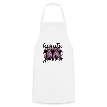 Fière Karaté Grand-mère Meilleur Karaté Grand-mère Cadeau - Tablier de cuisine - blanc - Devant - AI Model Male 185 dark (185cm)