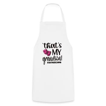 Proud Theatre Grandmother Theatre Actor Grandma - Cooking Apron - white - Front - AI Model Male 185 dark (185cm)