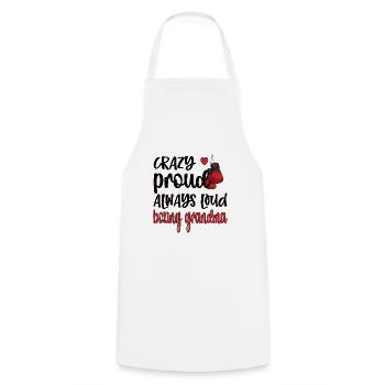 Boxoma fier boxe grand-mère boxeur grand-mère cadeau - Tablier de cuisine - blanc - Devant - AI Model Male 185 dark (185cm)