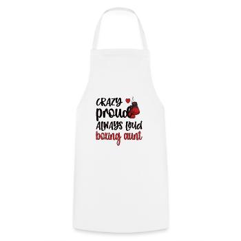 Boxing Aunt Gift Box Aunt By Boxer Proud Aunt - Cooking Apron - white - Front - AI Model Male 185 dark (185cm)