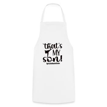 Taekwondo Mom Taekwondo Mother Taekwondo Fighter - Cooking Apron - white - Front - AI Model Male 185 dark (185cm)