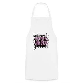 Taekwondo Grand-mère Fière Taekwondo Grand-mère Cadeau - Tablier de cuisine - blanc - Devant - AI Model Male 185 dark (185cm)