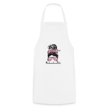 Taekwondo Tante Fière Taekwondo Tante Cadeau - Tablier de cuisine - blanc - Devant - AI Model Male 185 dark (185cm)