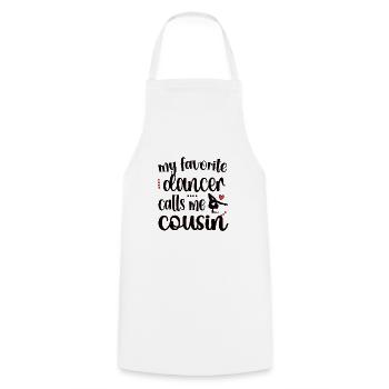 Fier Cousin de Danse D’un Danseur Cousin Danseur - Tablier de cuisine - blanc - Devant - AI Model Male 185 dark (185cm)